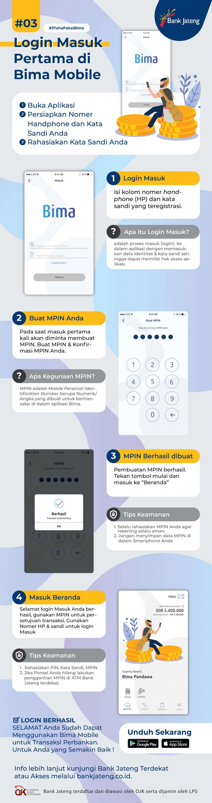 Cara Menggunakan Bima Mobile Bank Jateng 03